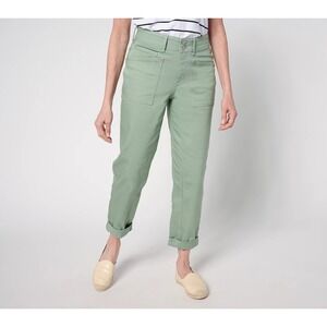 LOGO by Lori Goldstein Regular Color Straight Leg Ankle Jeans Green Bay,18W #37M